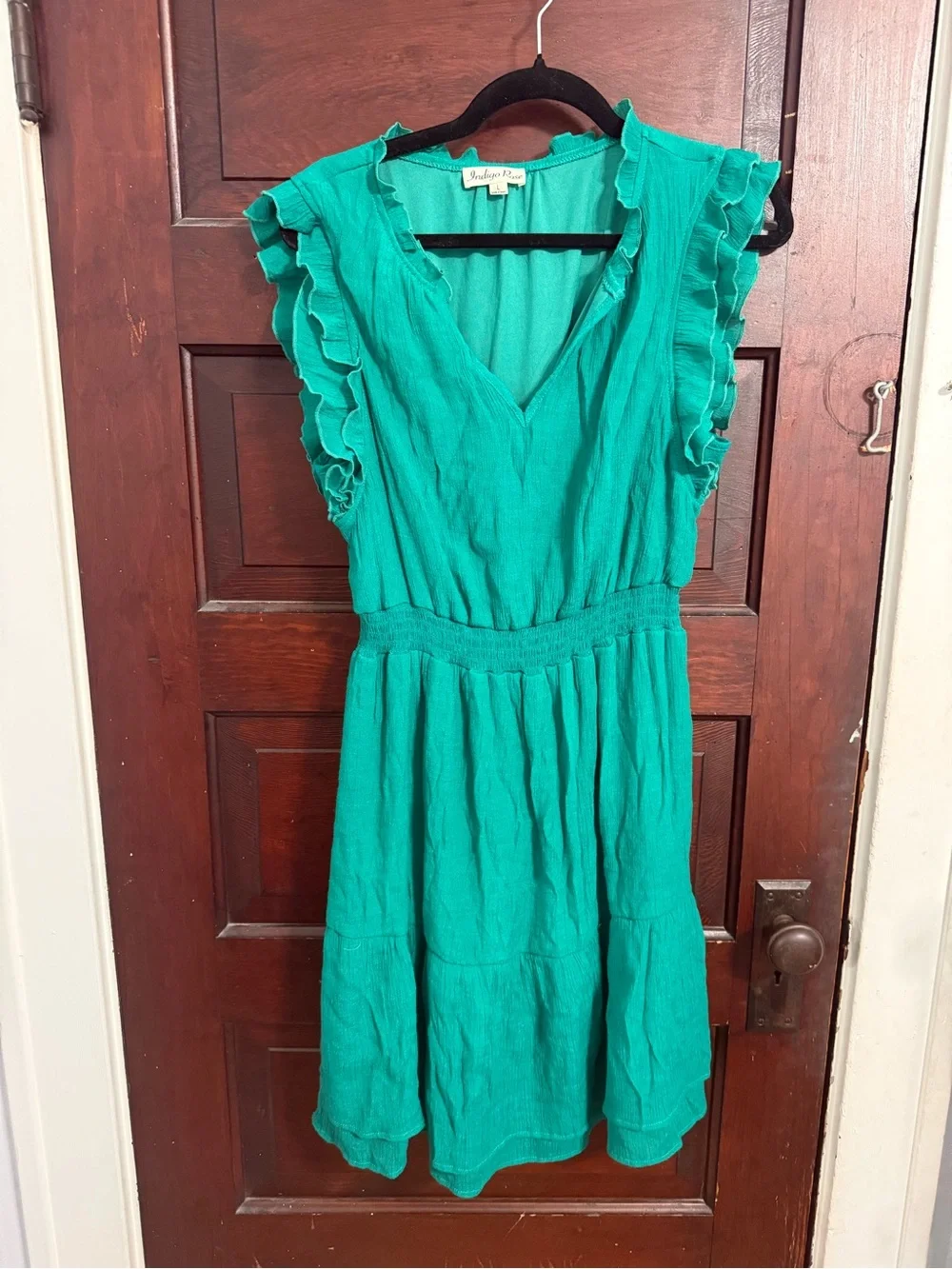 indigo Rose teal midi